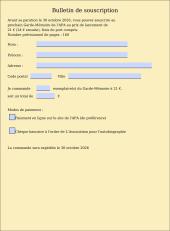 Bulletin souscription GM 25